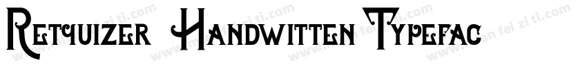Retquizer   Handwitten Typeface字体转换